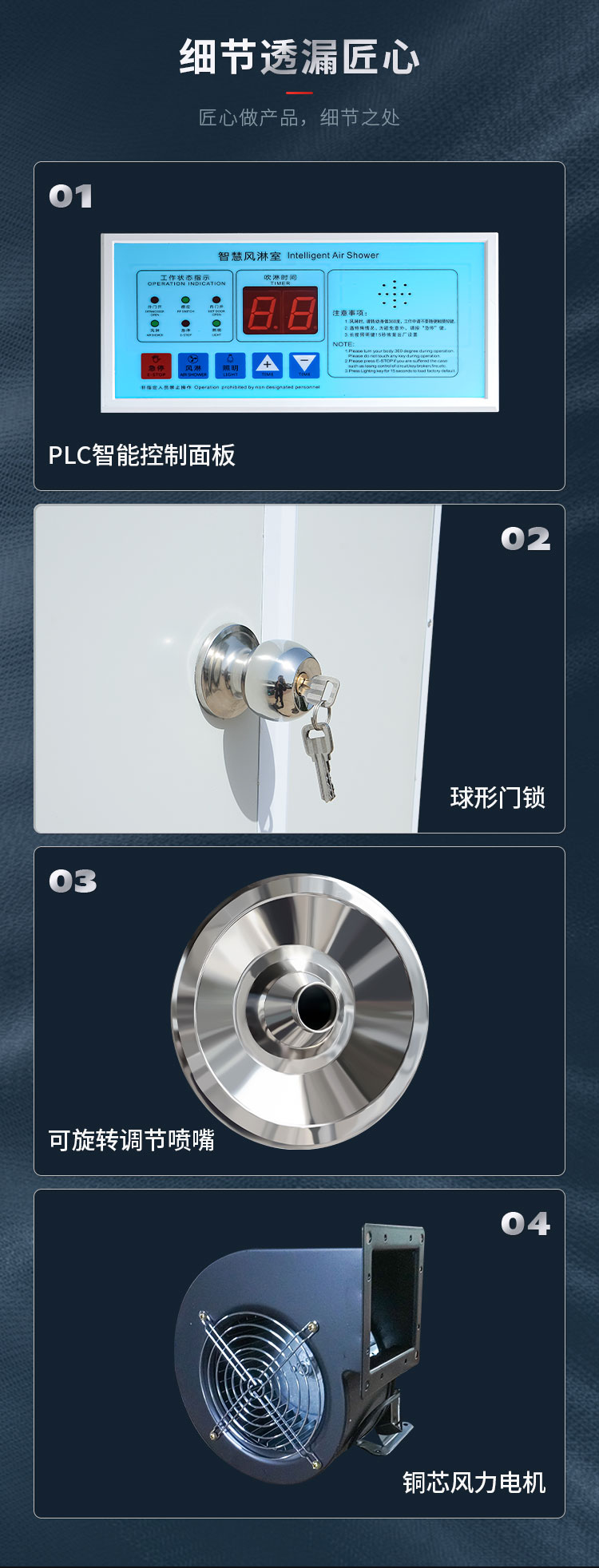 净化板风淋室细节